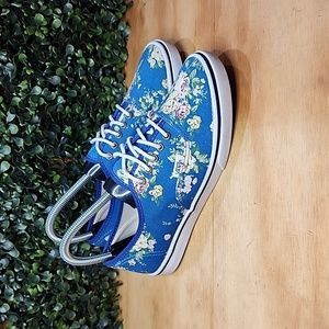 Vans Authentic Low Floral Shoes | Size: 6.5 (Womens) | Blue Floral